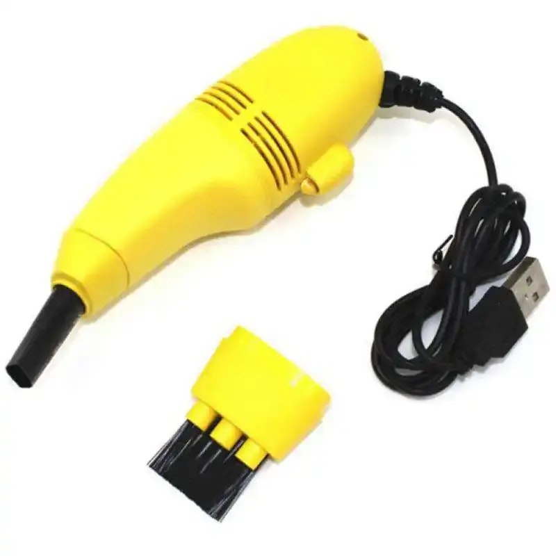 USB-driven dammsugare till dator snabb rengöring färg gul