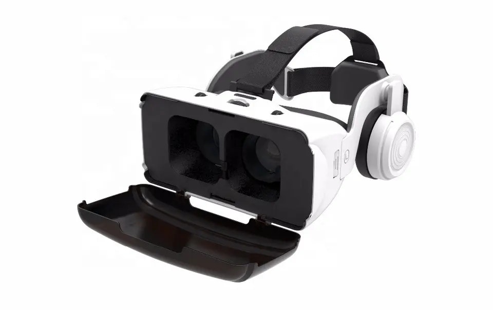 Billiga VR glasögon med hörlurar