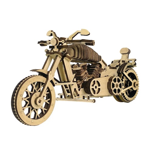 Köp byggsats motorcykel 3D modell i trä från Coolasteprylarna.se