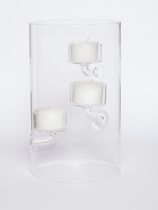Glass lyseholder 3 telys