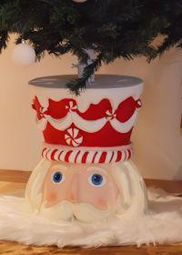 Juletrefot Rød og hvit