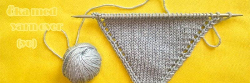 Öka maskor med yarn over (yo)