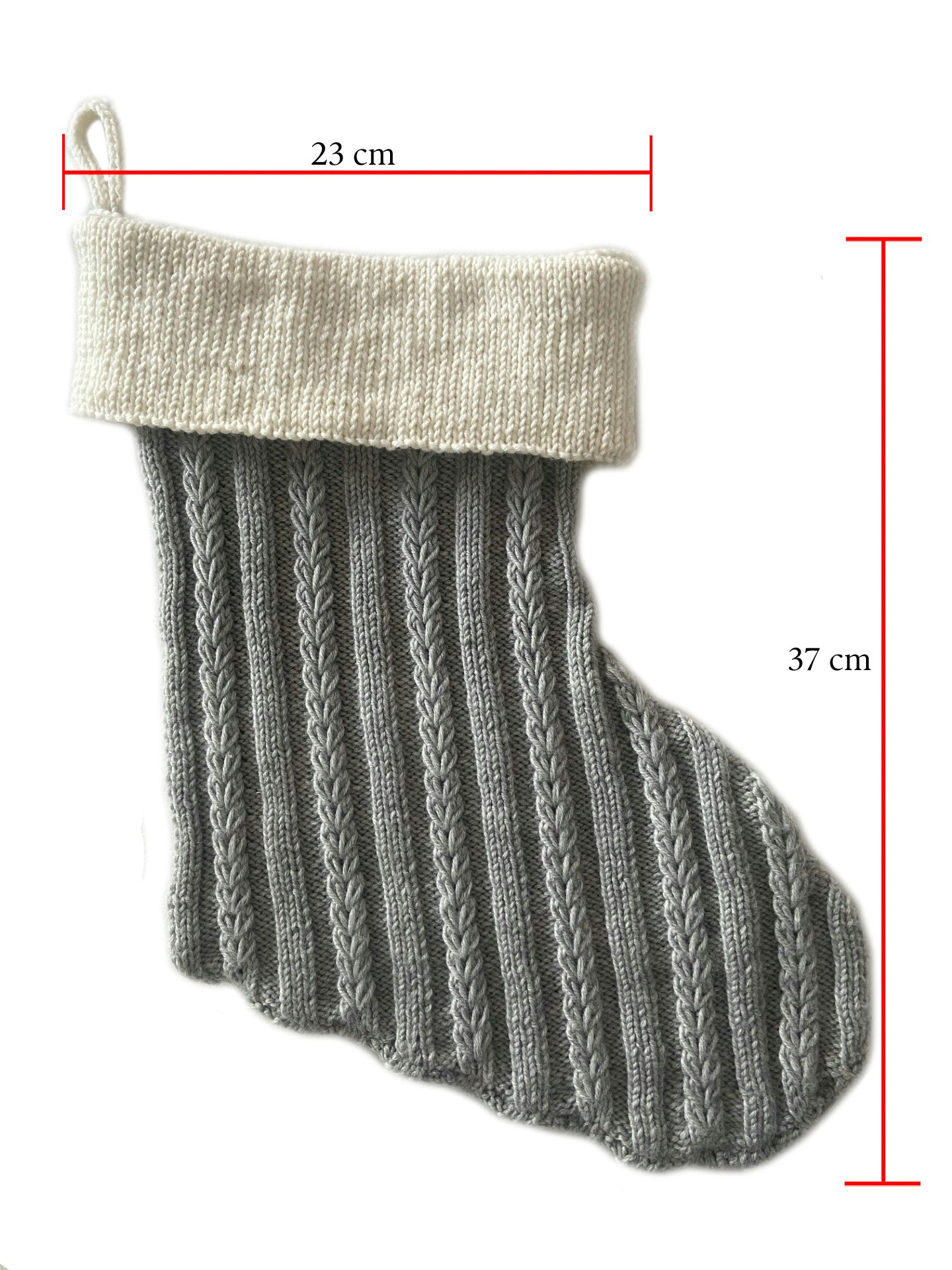 Stickad julstrumpa
