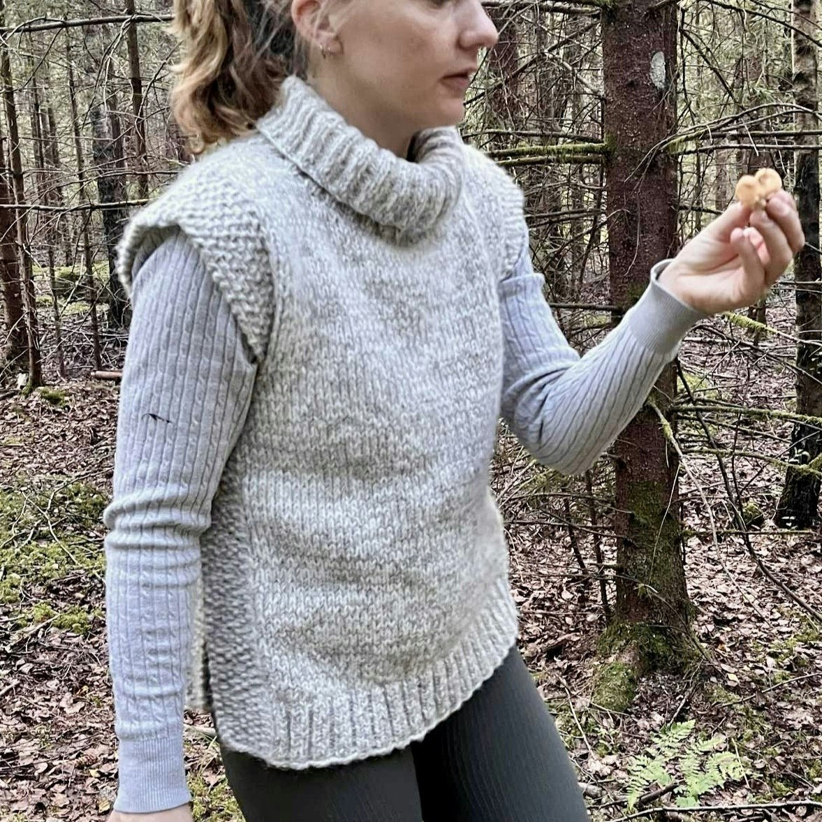Stickad väst