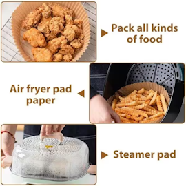 100-Pack Air Fryer Papper Engångspapper Pergament Formar