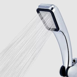 Vattenbesparande duschmunstycke med högtryck