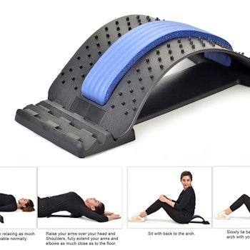 Ryggsträckare / Back strecher - Multi-justerbar för ryggavslappning med akupunkturpunkter