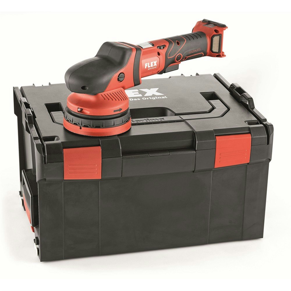 Batteridriven Flex Polermaskin XCE 8 125 18.0V med L-Boxx