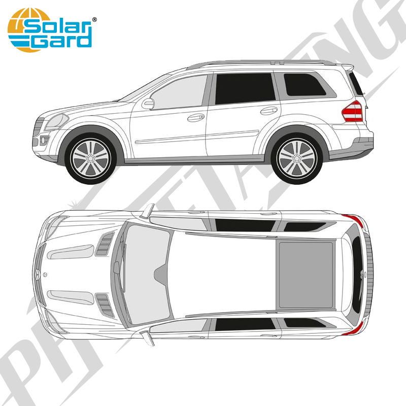Färdigskuren solfilm - Mercedes-Benz GL - 2006-2012