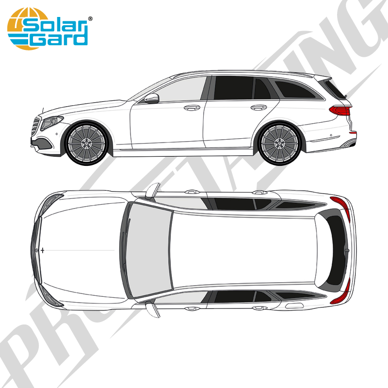 Färdigskuren solfilm - Mercedes-Benz E-Klass Kombi - 2016-