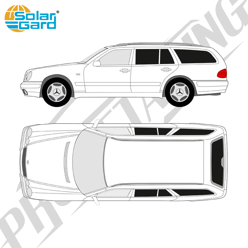 Färdigskuren solfilm - Mercedes-Benz E-Klass Kombi - 1995-2003