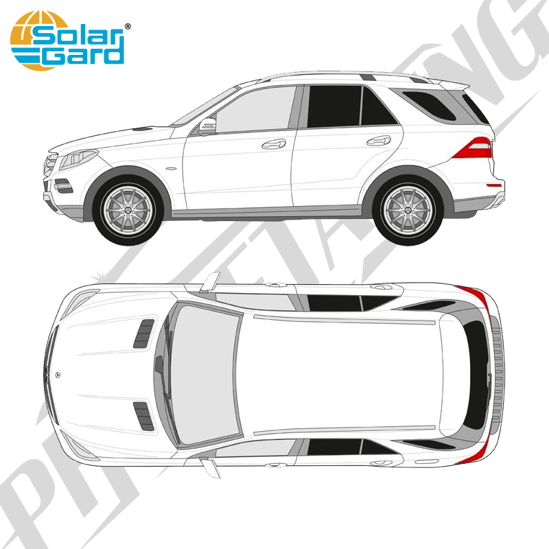 Färdigskuren solfilm - Mercedes-Benz M-Klass - 2011-2015