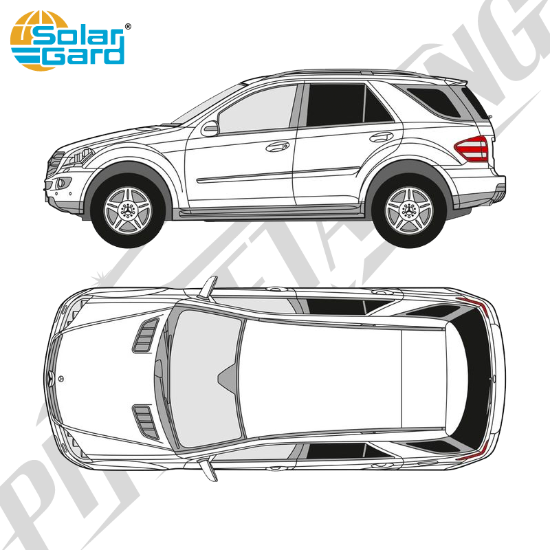 Färdigskuren solfilm - Mercedes-Benz M-Klass - 2005-2011