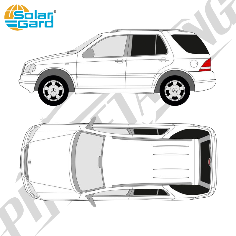 Färdigskuren solfilm - Mercedes-Benz M-Klass - 1997-2005