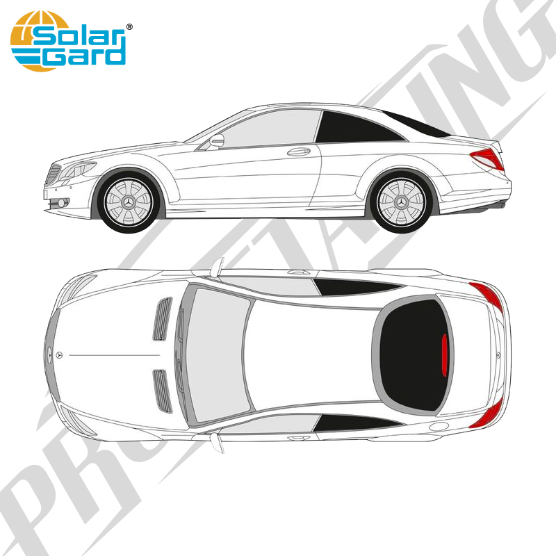Färdigskuren solfilm - Mercedes-Benz CL - 2006-2014