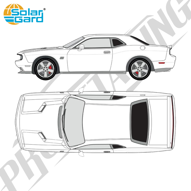 Färdigskuren solfilm - Dodge Challenger
