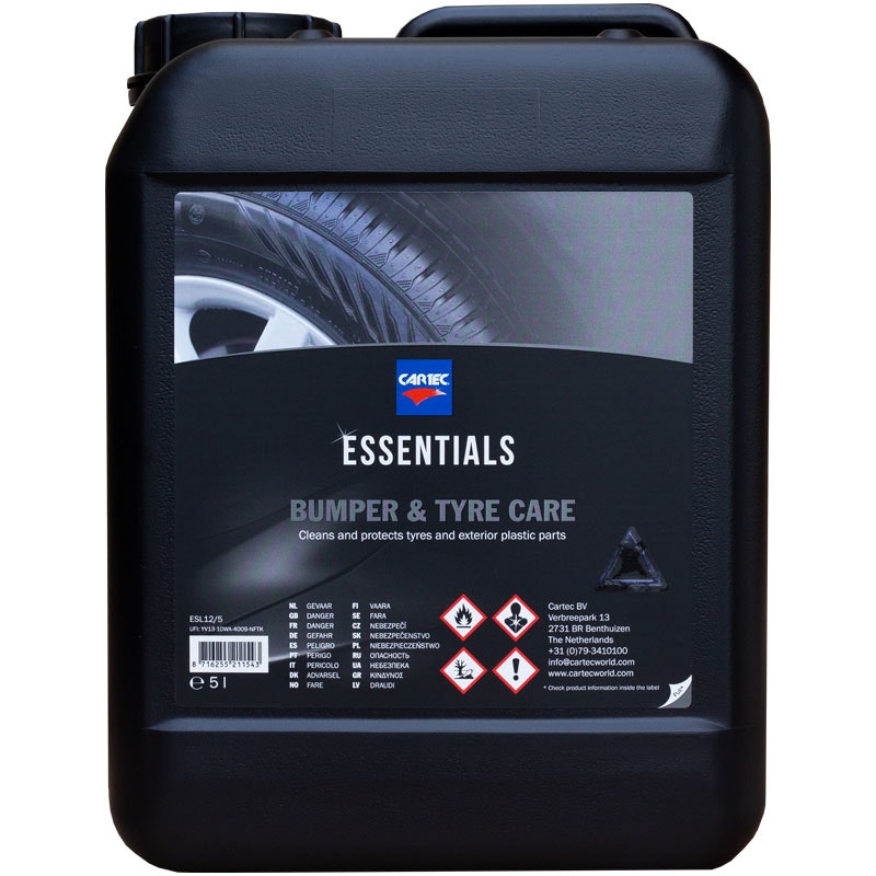 Däckglans och plaståterställare - Cartec Bumper & Tyre Care 5 liter