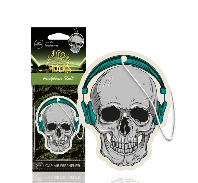 Aroma Car Headphones Skull - Dia de los Muertos