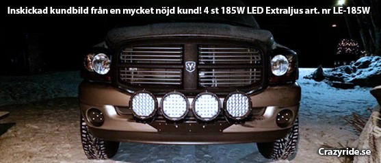 LED Extraljus 185W CREE - 9-32V