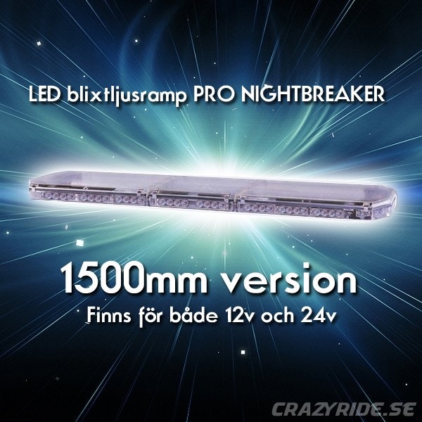 LED Blixtljusramp PRO NIGHTBREAKER 1500mm 24V - Orange varningsljus