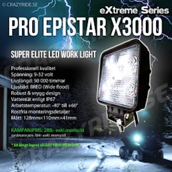 LED arbetsbelysning 9-32v - PRO EPISTAR X3000 - 15W