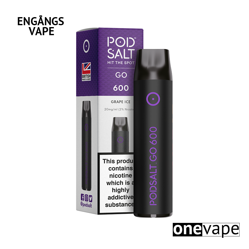 Pod Salt GO 600 Engångs Vape - Grape Ice