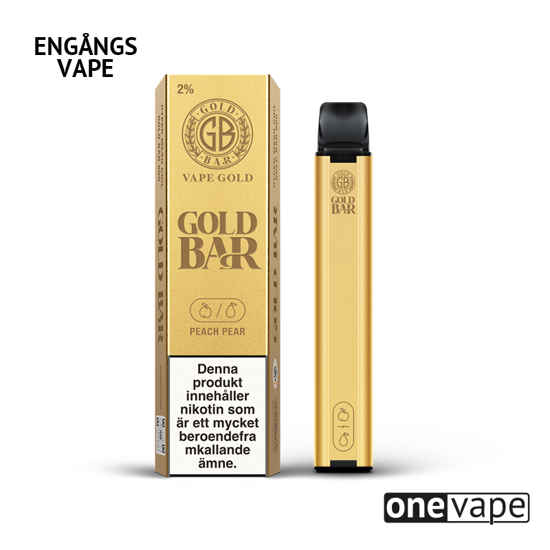 Gold Bar Engångs Vape - Peach Pear