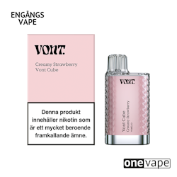 Vont Cube Engångs Vape - Creamy Strawberry