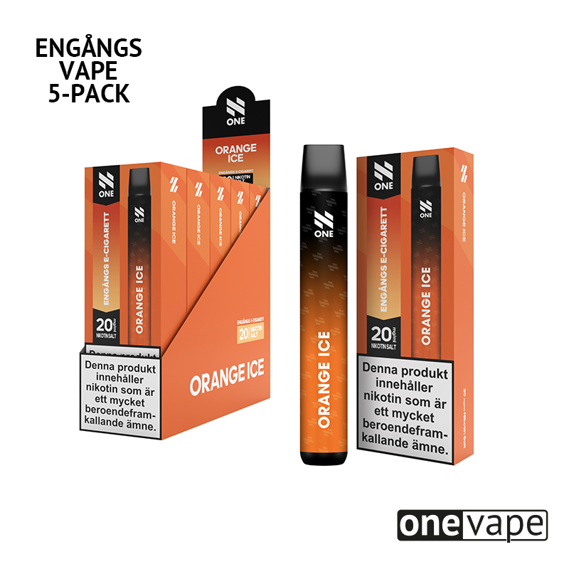 N One Engångs Vape - Orange Ice (5-Pack)