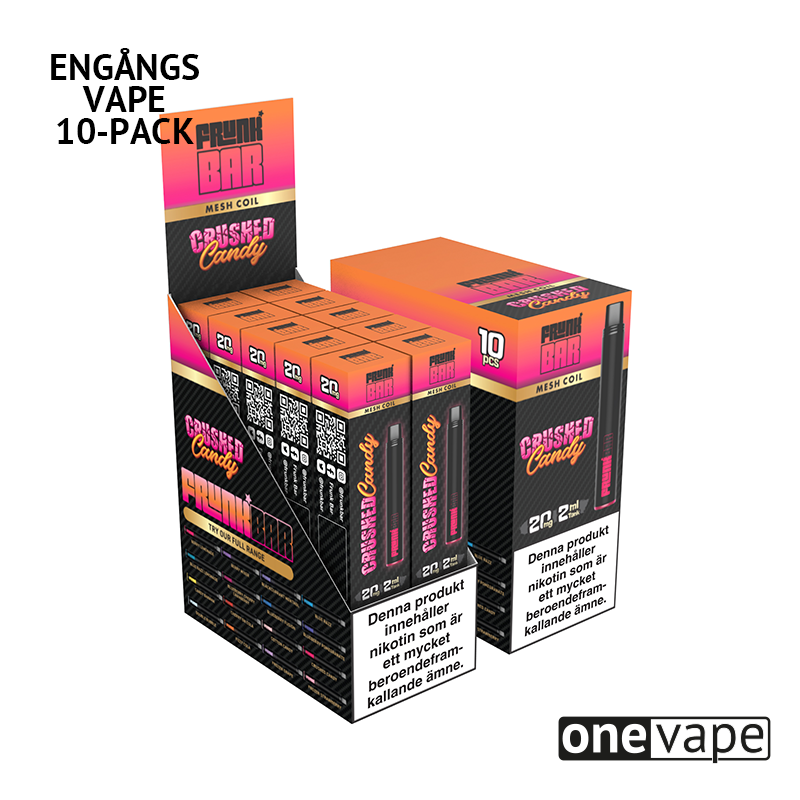 Frunk Bar Mesh Engångs Vape - Crushed Candy (10-Pack)