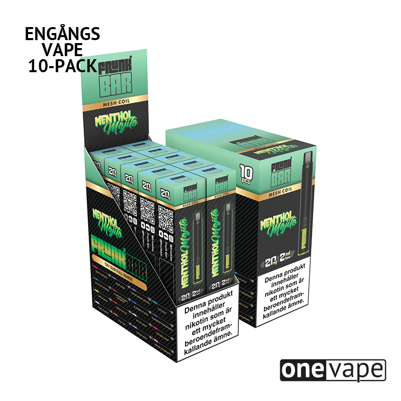 Frunk Bar Mesh Engångs Vape - Menthol Mojito (10-Pack)