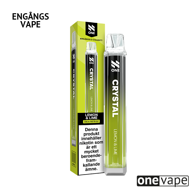 N One Crystal Mesh Engångs Vape - Lemon & Lime