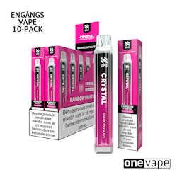 N One Crystal Mesh Engångs Vape - Rainbow Fruits (10-Pack)