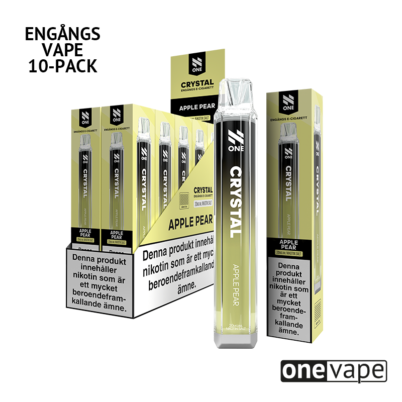 N One Crystal Mesh Engångs Vape - Apple Pear (10-Pack)