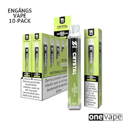 N One Crystal Mesh Engångs Vape - Sour Watermelon Kiwi (10-Pack)