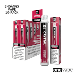 N One Crystal Mesh Engångs Vape - Strawberry Raspberry (10-Pack)