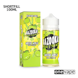 Bazooka Sour Straws - Green Apple (100ml Shortfill)