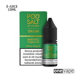 Pod Salt Origin - Menthol Tobacco (10ml, Nic Salt)