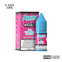 Just Juice Brutal - Sour Strawberry Bubblegum (10ml, Nic Salt)