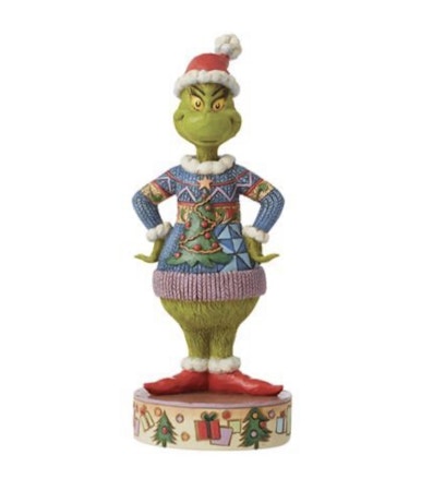 Grinch med stygg genser h 22cm