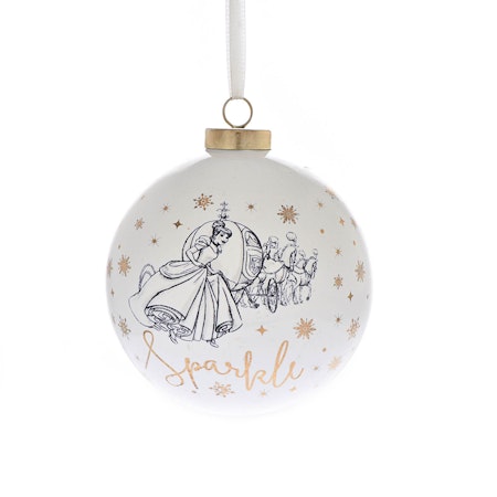 Cinderella julekule, 9 cm porselen