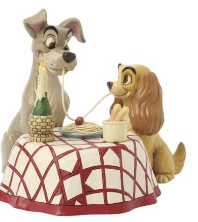 Lady og Landstreykern, dinner for two, H16cm