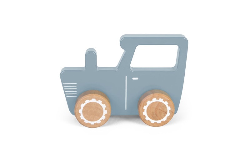 Little Dutch Traktor i trä Blå