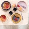 Nattou Matset 4 delar Soft Silikon Senap & Terracotta
