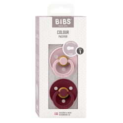 BIBS Colour Pink Plum Elderberry 0+ Latex 2-pack