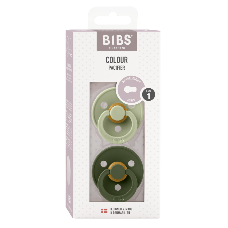 BIBS Colour Hunter Green Sage 0+ Latex  2-pack
