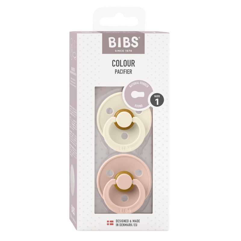 BIBS Colour Blush & Ivory 0+ Latex 2-pack