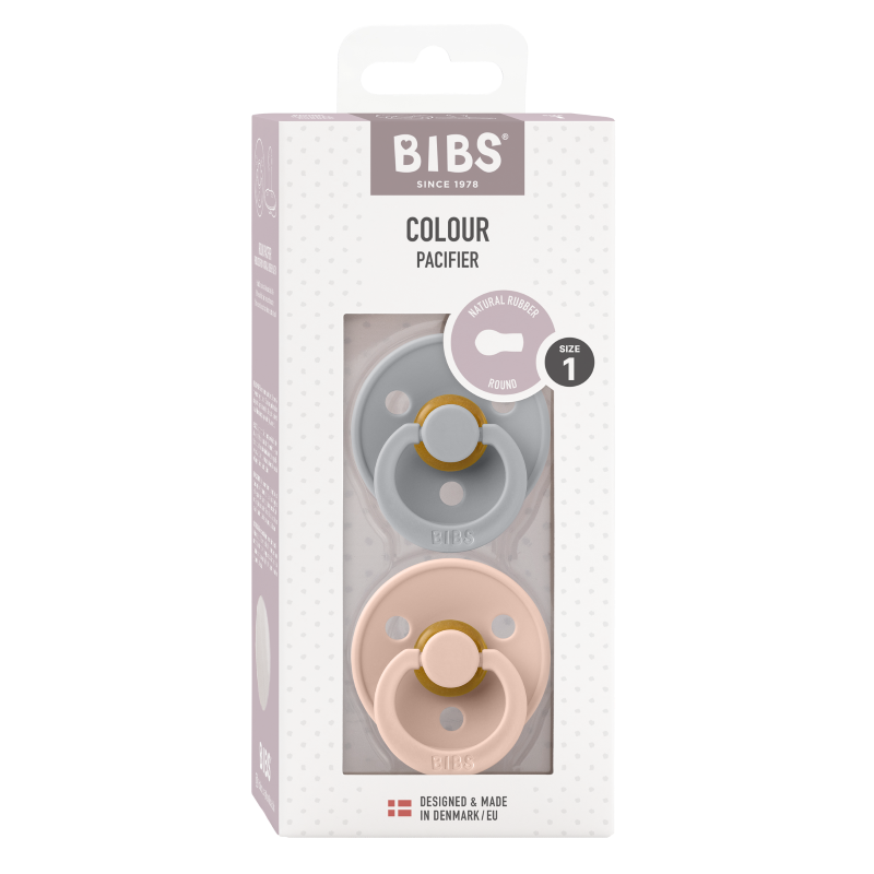 BIBS Colour Cloud Blush 0+ Latex   2-pack