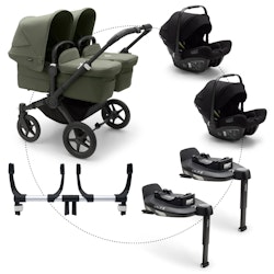 Bugaboo Donkey 5 Twin Forest Green + Turtle Air + 360 Isofix baser
