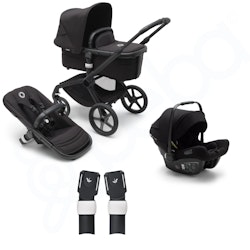 Bugaboo Fox 5 All Black + Turtle Air Babyskydd + Adapter